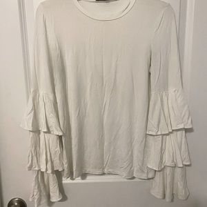 Ruffled sleeve top